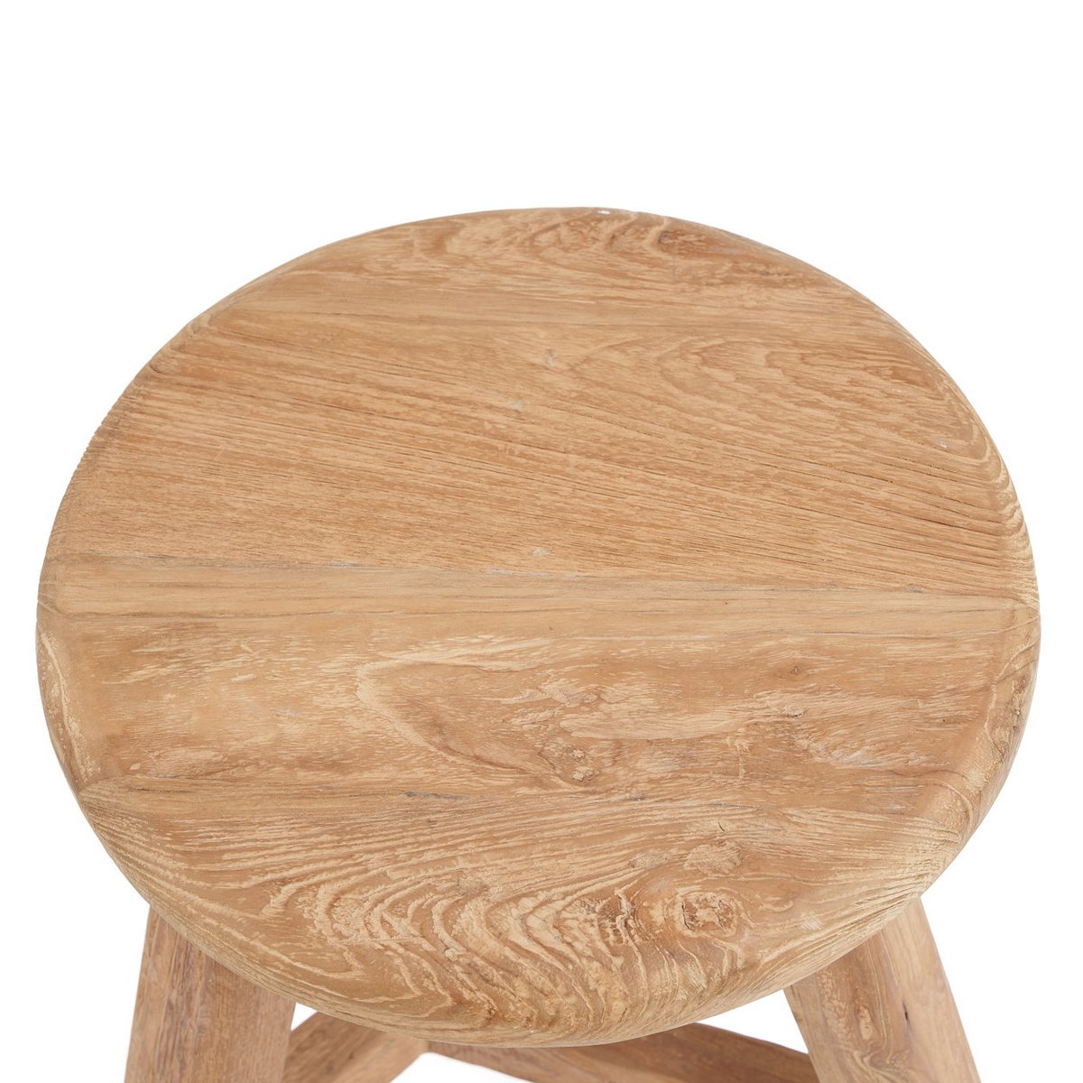 Noguchi round teak stool