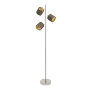 Handcrafted Luxury Metal Floor Lamp with Artisan Fabric Shades