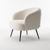 Fauteuil Amélie teddy ivory