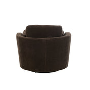 Chélu Luxe Swivel Armchair – Cocoa Brown Textile & Wood