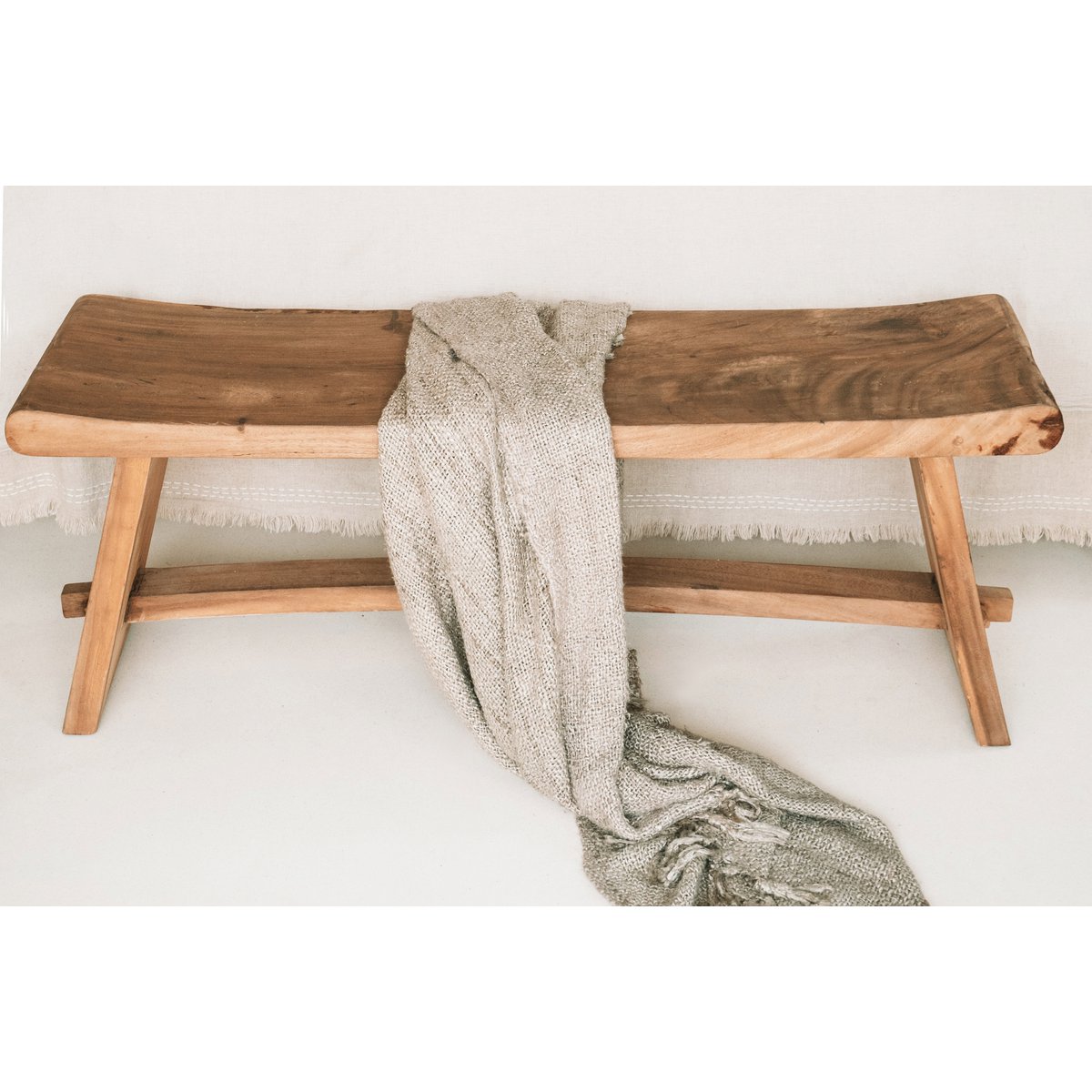 Handcrafted Luxury Suar Bench - Timeless Artisan Design