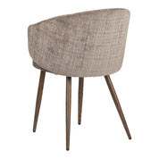 Refined Mink Luna Chairs - Hand-Finished Artisanal Elegance