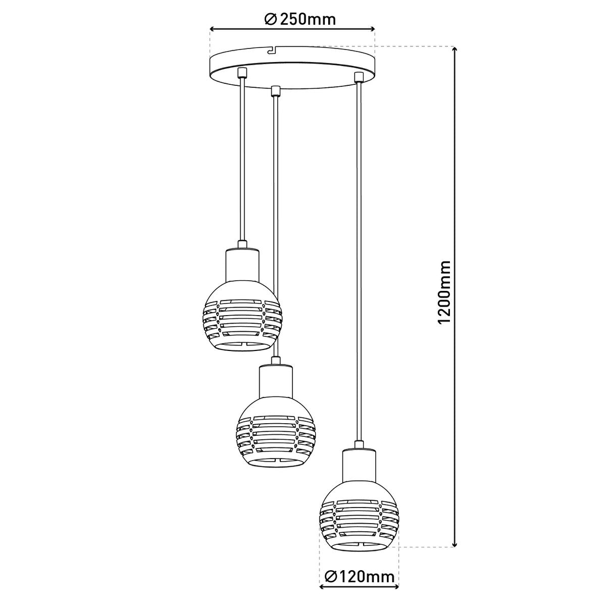 Handcrafted Luxury Pendant Light in Black and Gold Finish