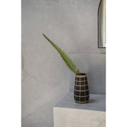 Timeless Handmade Black Vase Crafted from Authentic Natural Materials