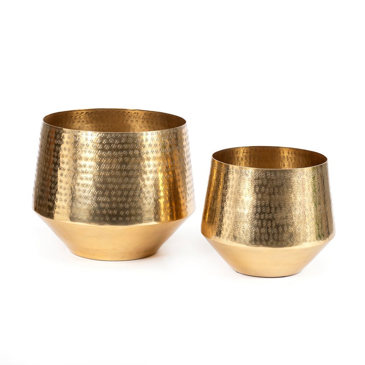 Handmade Brass Hammered Planter - Timeless Artisan Design