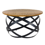 Orbita schwarzer Metall-Kaffeetisch