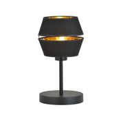 LUNOR Schwarze Gold Tischlampe