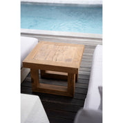 Handcrafted Reclaimed Teak Side Table - Timeless Artisan Design