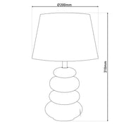 Luxuriöse handgefertigte Keramik-Tischlampe für zeitloses Design