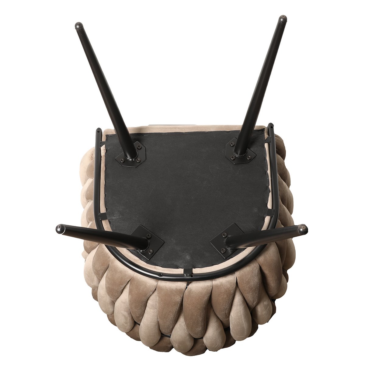 Refined Wave Chairs in Sand White - Hand-Finished Elegance