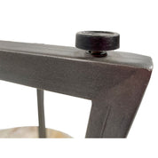 Handcrafted Luxury Round Coffee Table with Artisan Metal Frame