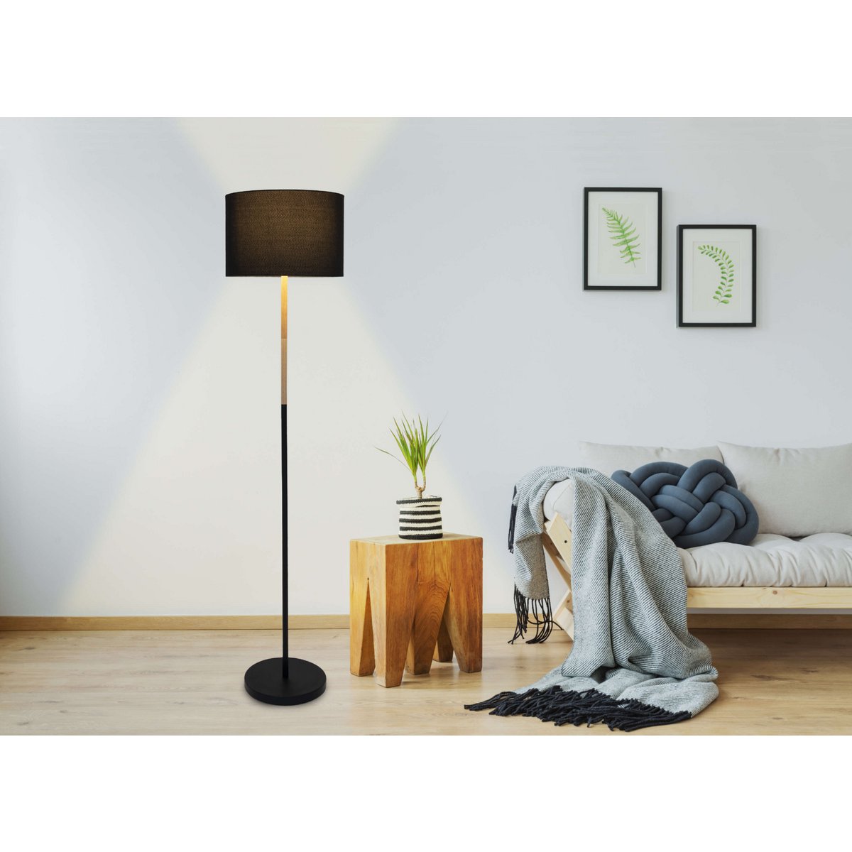 Timeless Handmade Floor Lamp in Premium Natural Materials