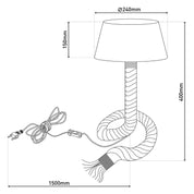 Handcrafted Luxury Table Lamp with Artisan Design and Jute