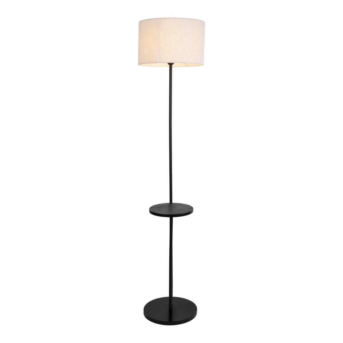 Timeless Artisan Standing Lamp with Curated Black Metal Design