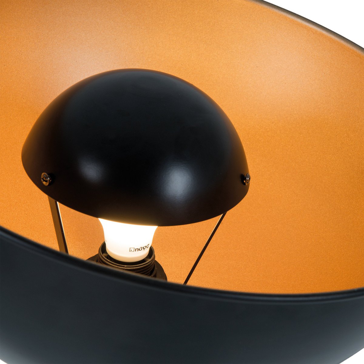 Elegant Black and Gold Three-Legged Floor Lamp for Any Space