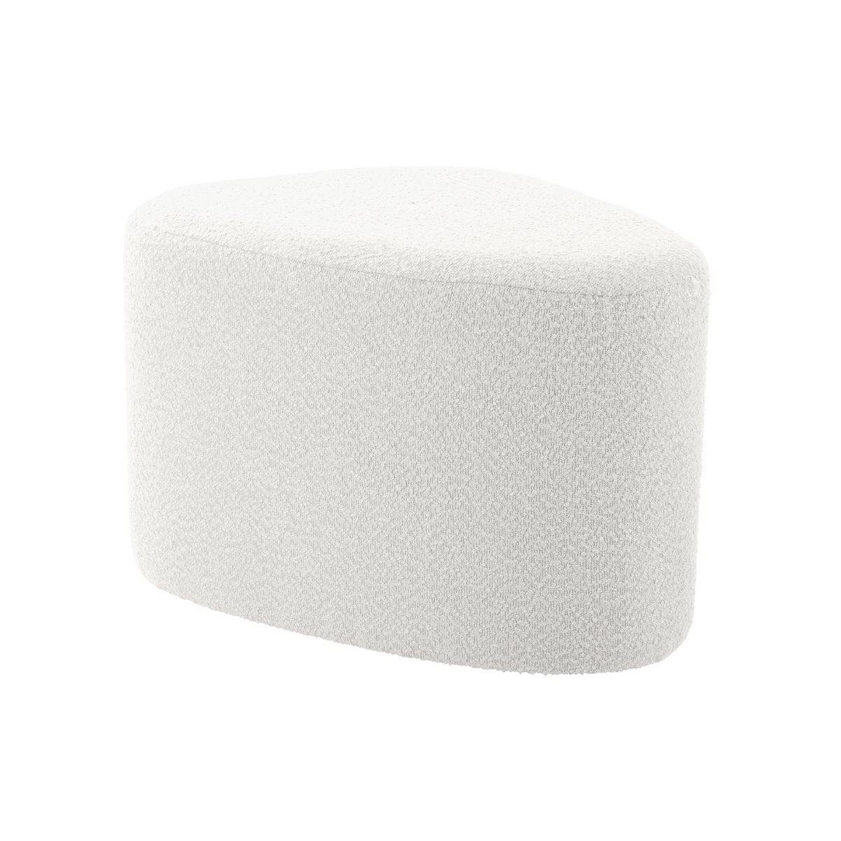 Ada white bouclé pouf
