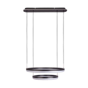 Handgefertigte Luxus-LED-Hängeleuchte in Schwarz- und Sandfarbenem Design