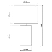 Mary Gold blaue Tischlampe