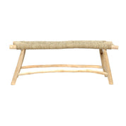 Timeless Handmade Seagrass Bench - Artisan Crafted Luxury Design