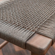 Paper weave brown wood stool