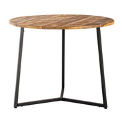 Artisan Curated Luxury Round Side Table in Solid Wood Design