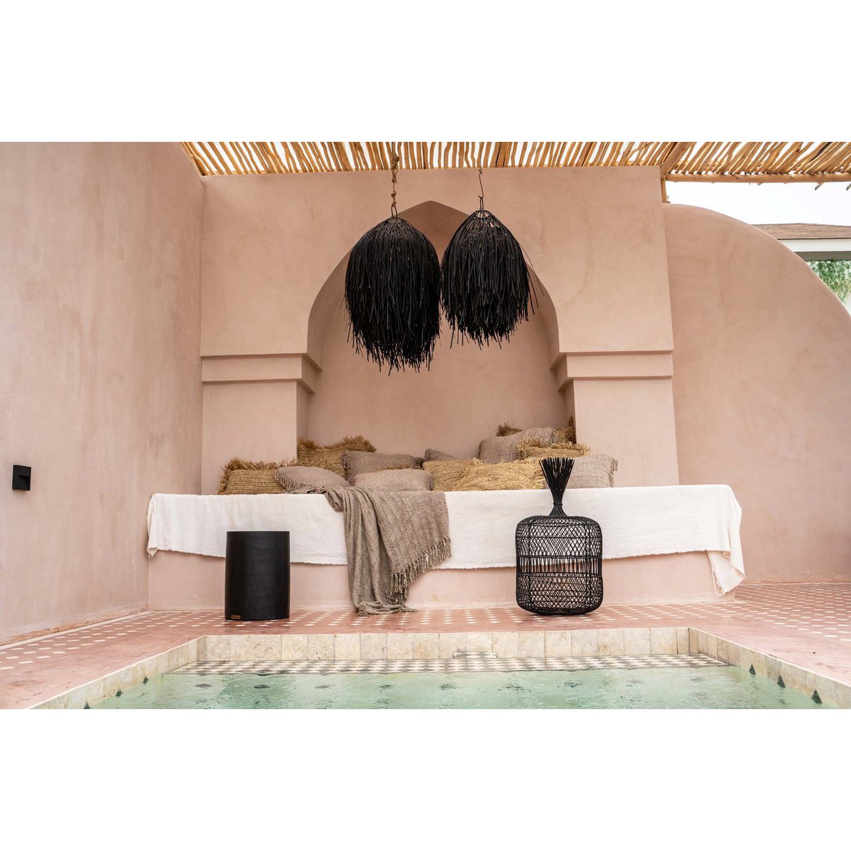 Canyon natural wood stool