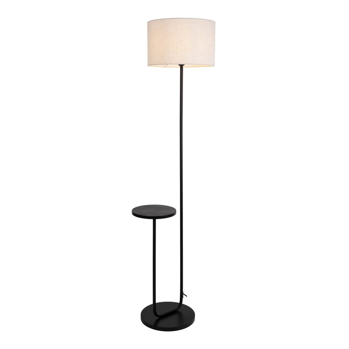 Timeless Artisan Standing Lamp with Curated Black Metal Design