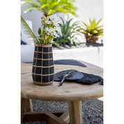Timeless Handmade Black Vase Crafted from Authentic Natural Materials