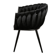 Elegant Black Wave Chairs - Hand-Finished, Artisanal Craftsmanship