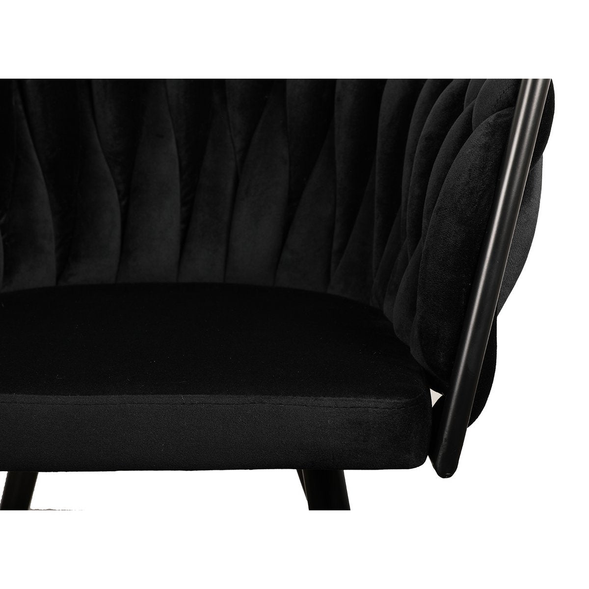 Elegant Black Wave Chairs - Hand-Finished, Artisanal Craftsmanship