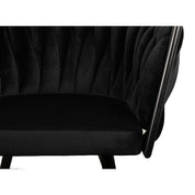 Elegant Black Wave Chairs - Hand-Finished, Artisanal Craftsmanship