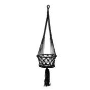 Timeless Luxury Handmade Macrame Plant Holder in Black