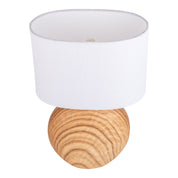 Handcrafted Luxury Ceramic Table Lamp with Natural Fabric Shade