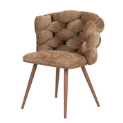 Hand-Finished Caramel Rock Chairs - Elegant Minimalist Design