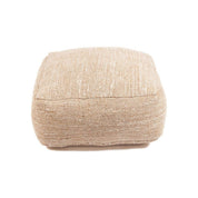 Comfy beige cotton pouf