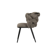 Elegant Hand-Finished Taupe Rock Chairs - Artisanal Craftsmanship