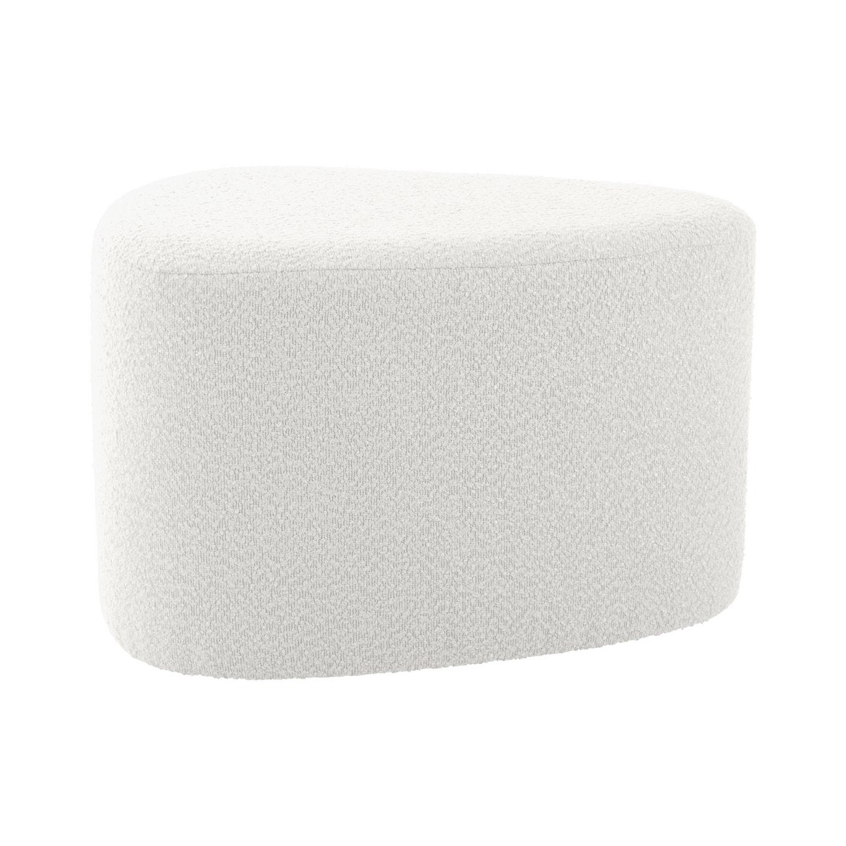 Ada white bouclé pouf