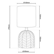 Zeitlose handgefertigte Keramik-Tischlampe mit kunsthandwerklichem Design