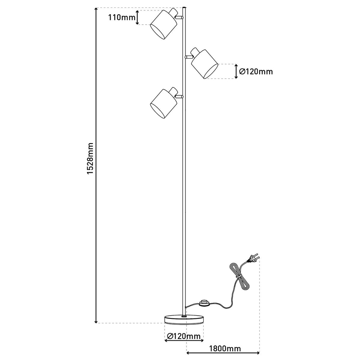 Handcrafted Luxury Metal Floor Lamp with Artisan Fabric Shades