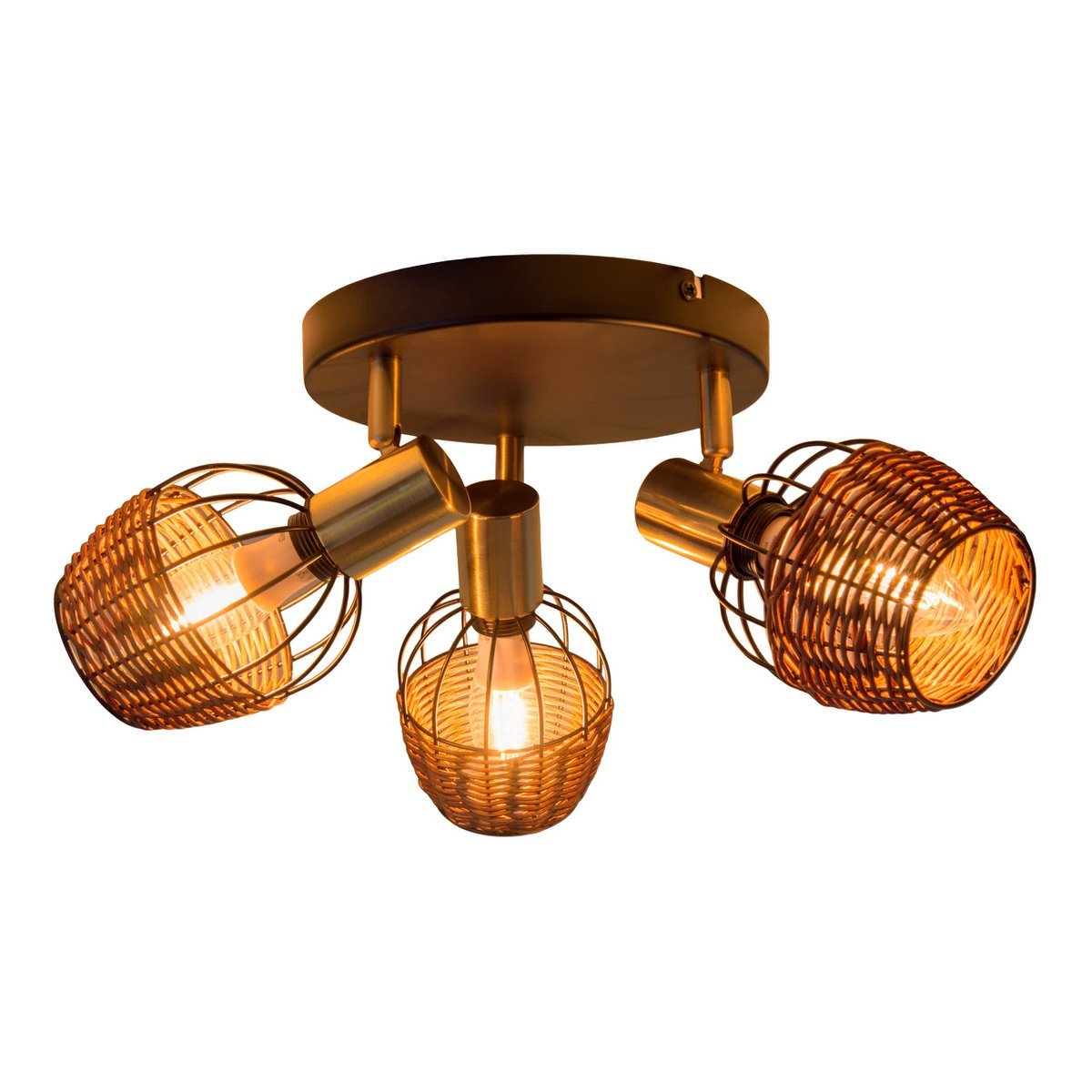 Luxury Handmade Artisan Ceiling Rondel in Black and Gold