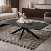 Salontisch dänisch oval Stein schwarz